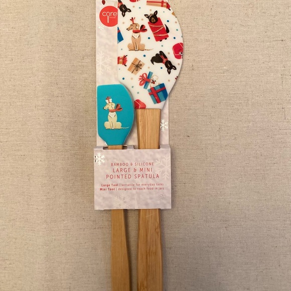 Christmas Dogs On Skis & Snowboards Cutting Board & Christmas Dog Spatula Set - Picture 13 of 14